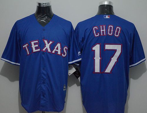 Rangers #17 Shin-Soo Choo Blue New Cool Base Stitched MLB Jersey